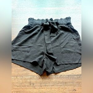 Black Women's High Waisted Shorts